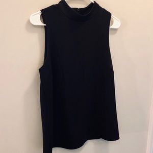 Black sleeveless mock turtleneck, size M